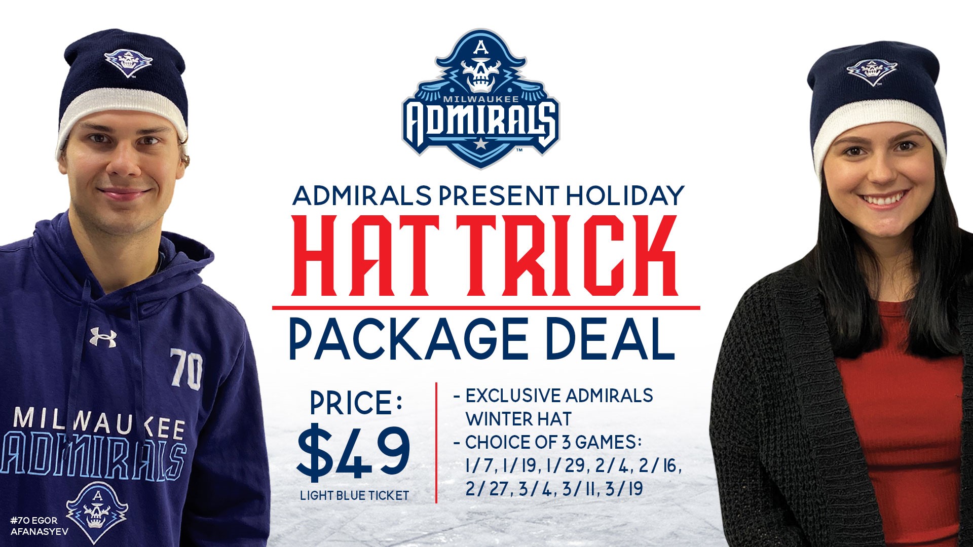 Holiday Hat Trick Milwaukee Admirals